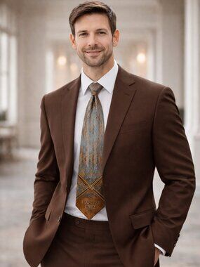 Gianfranco Ferre 100% Silk Made In Italy 3.5" x 58" Blue/Gold/Black Tie